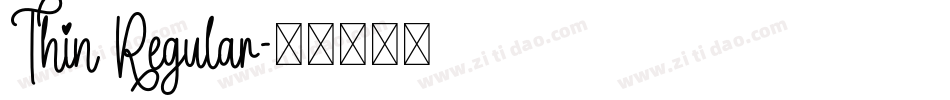 Thin Regular字体转换